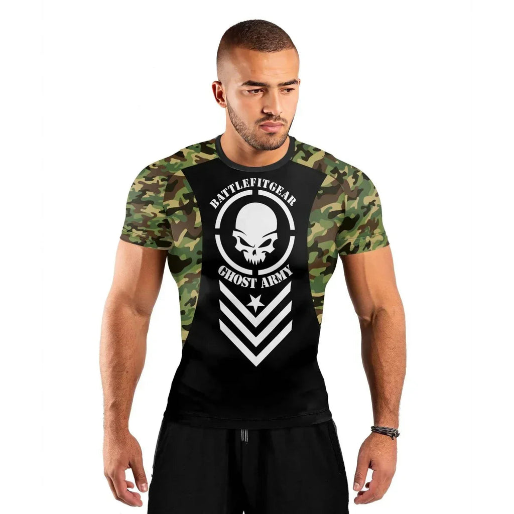 Ghost Army Men's Short Sleeve Rash Guard