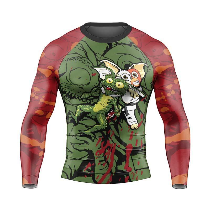 Gizmo Choking Gremlins Men's Long Sleeve Rash Guard