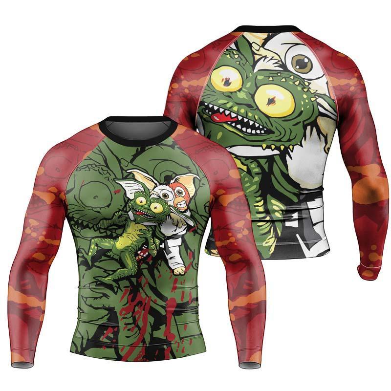 Gizmo Choking Gremlins Men's Long Sleeve Rash Guard