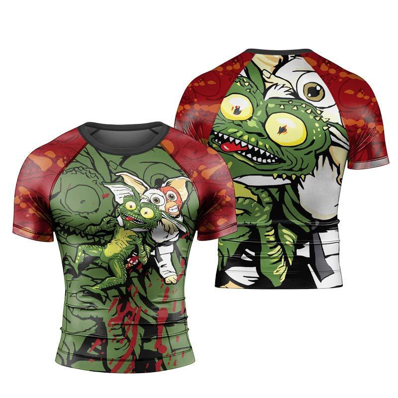 Gizmo Choking Gremlins Men's Short Sleeve Rash Guard