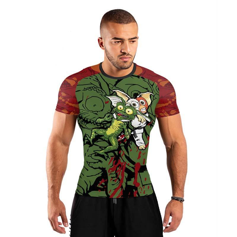 Gizmo Choking Gremlins Men's Short Sleeve Rash Guard