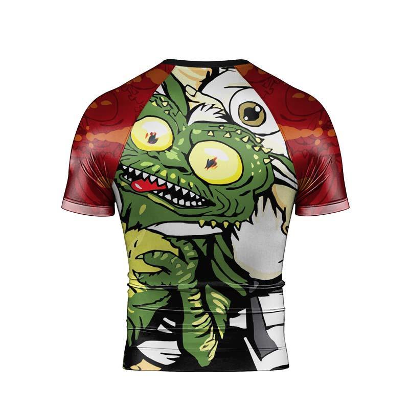 Gizmo Choking Gremlins Men's Short Sleeve Rash Guard
