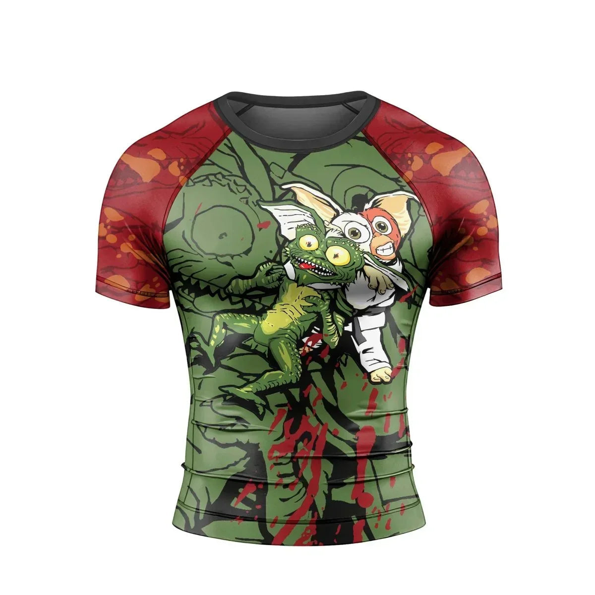 Gizmo Choking Gremlins Men's Short Sleeve Rash Guard