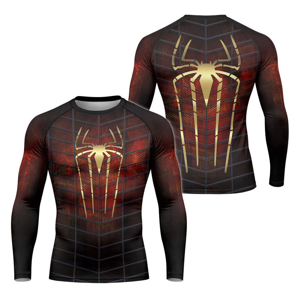 Golden Spider Man Rash Guard