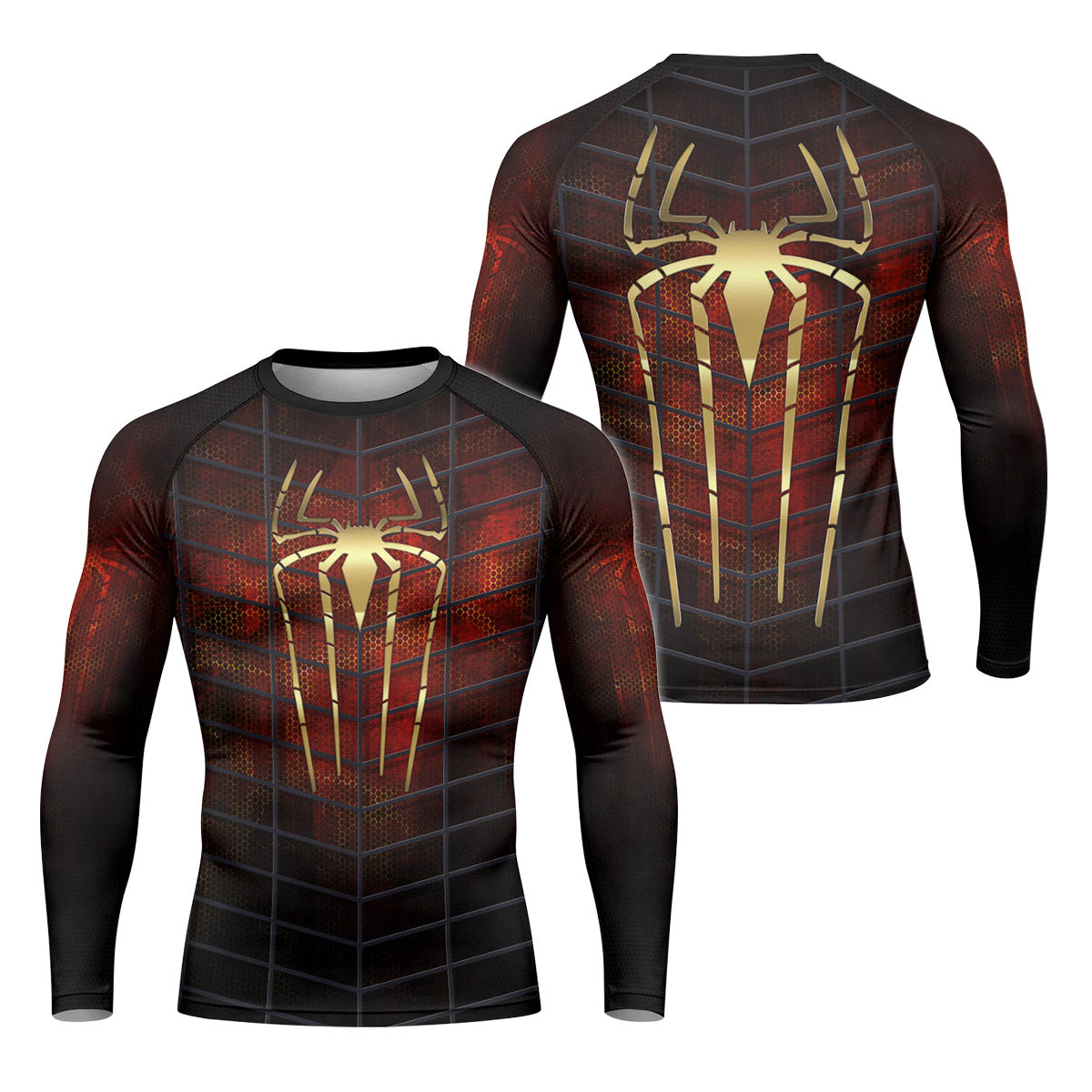 Golden Spider Man Rash Guard
