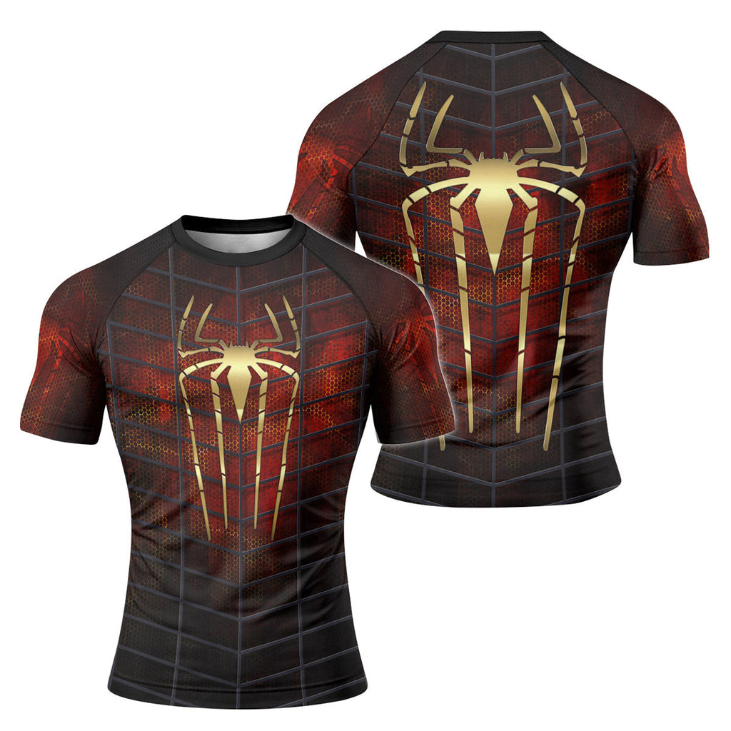 Golden Spider Man Rash Guard