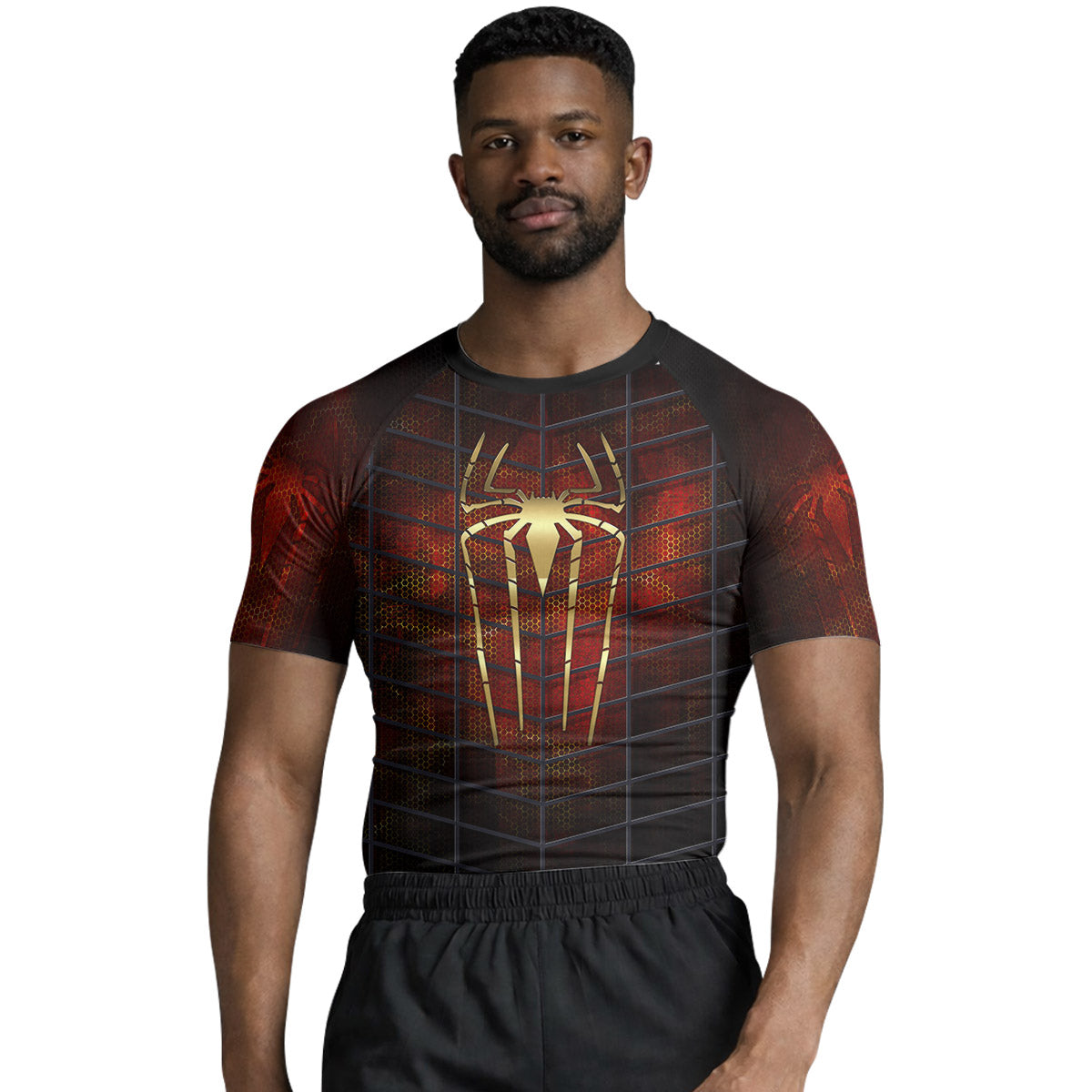 Golden Spider Man Rash Guard