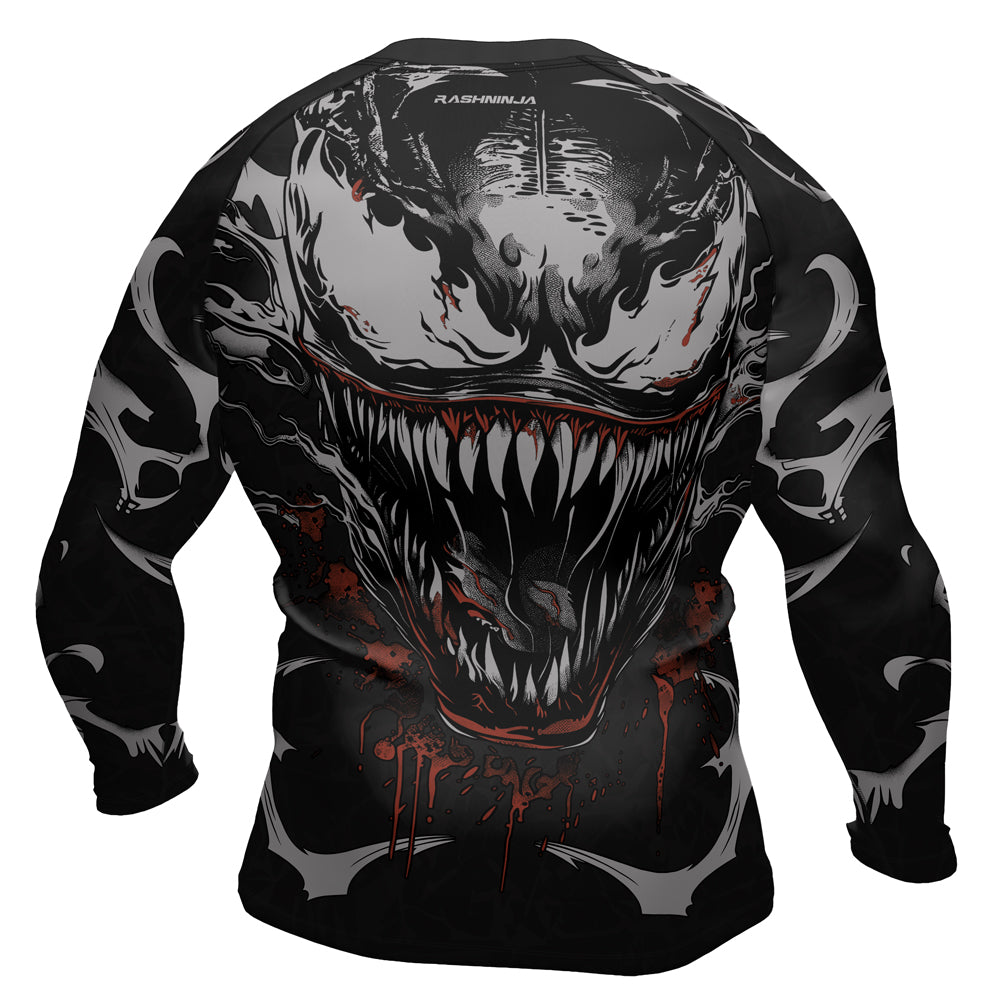 Rashninja Halloween Venom Bloodfang Men's  Long Sleeve Rash Guard