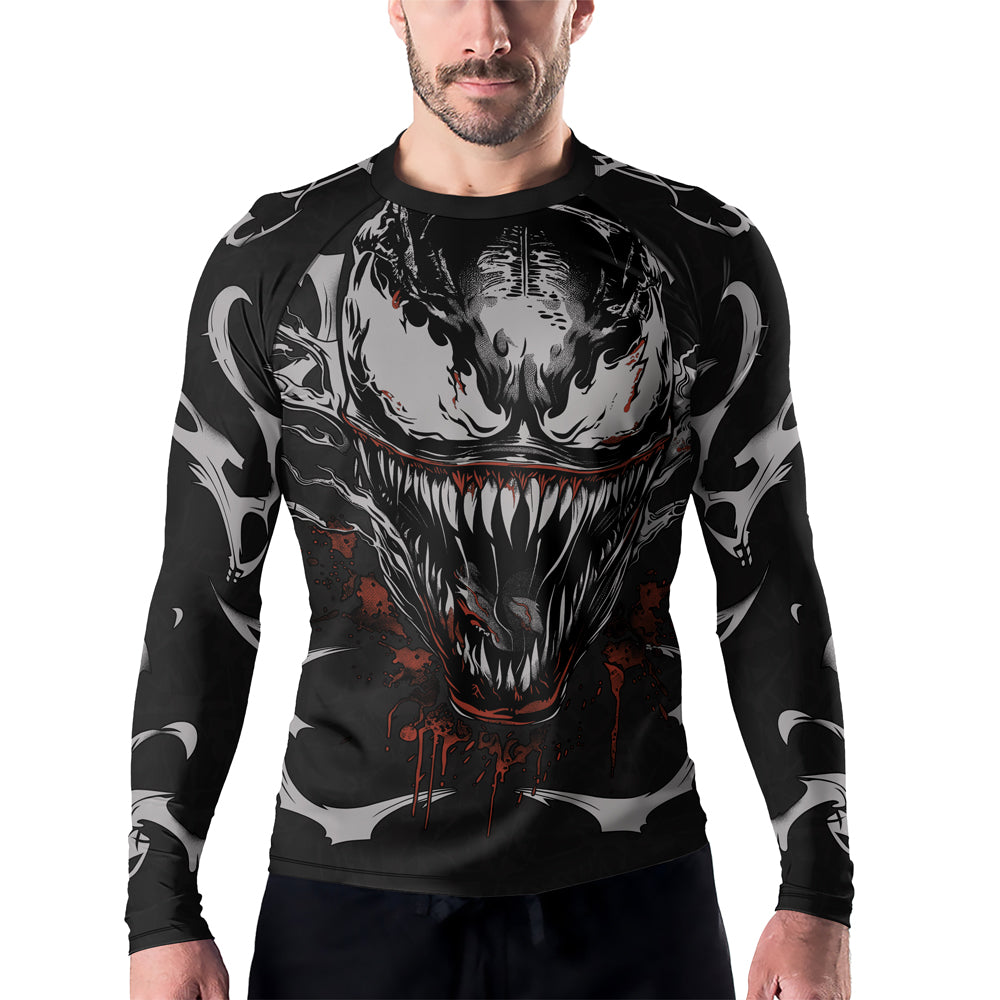 Rashninja Halloween Venom Bloodfang Men's  Long Sleeve Rash Guard