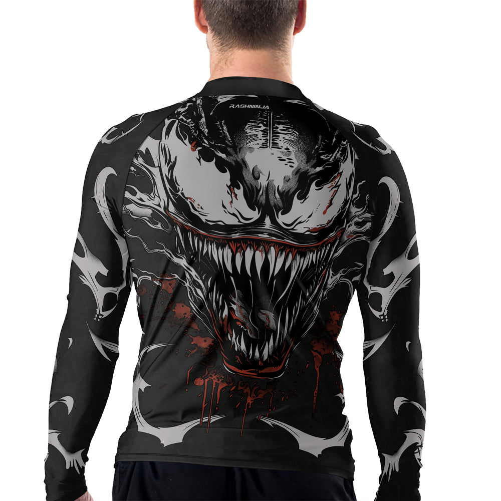 Rashninja Halloween Venom Bloodfang Men's  Long Sleeve Rash Guard