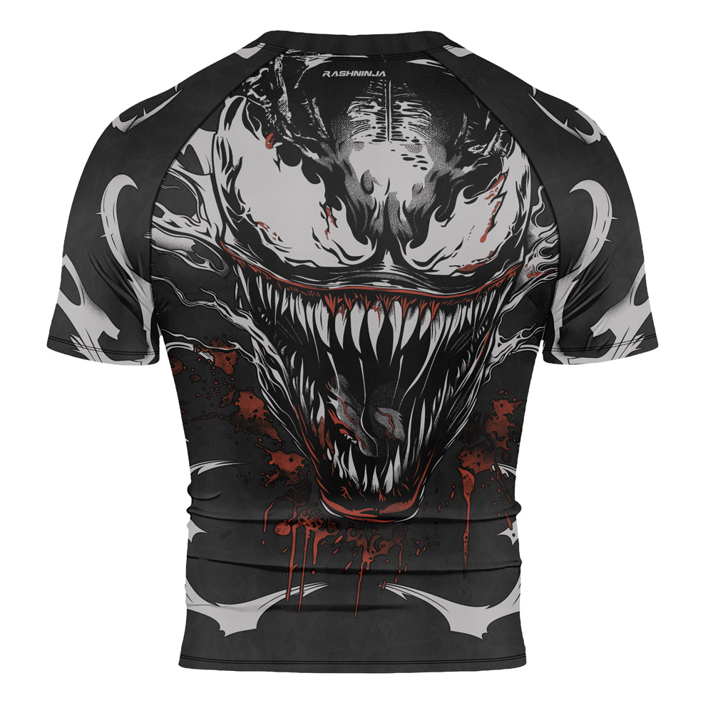 Rashninja Halloween Venom Bloodfang Men's Short Sleeve Rash Guard