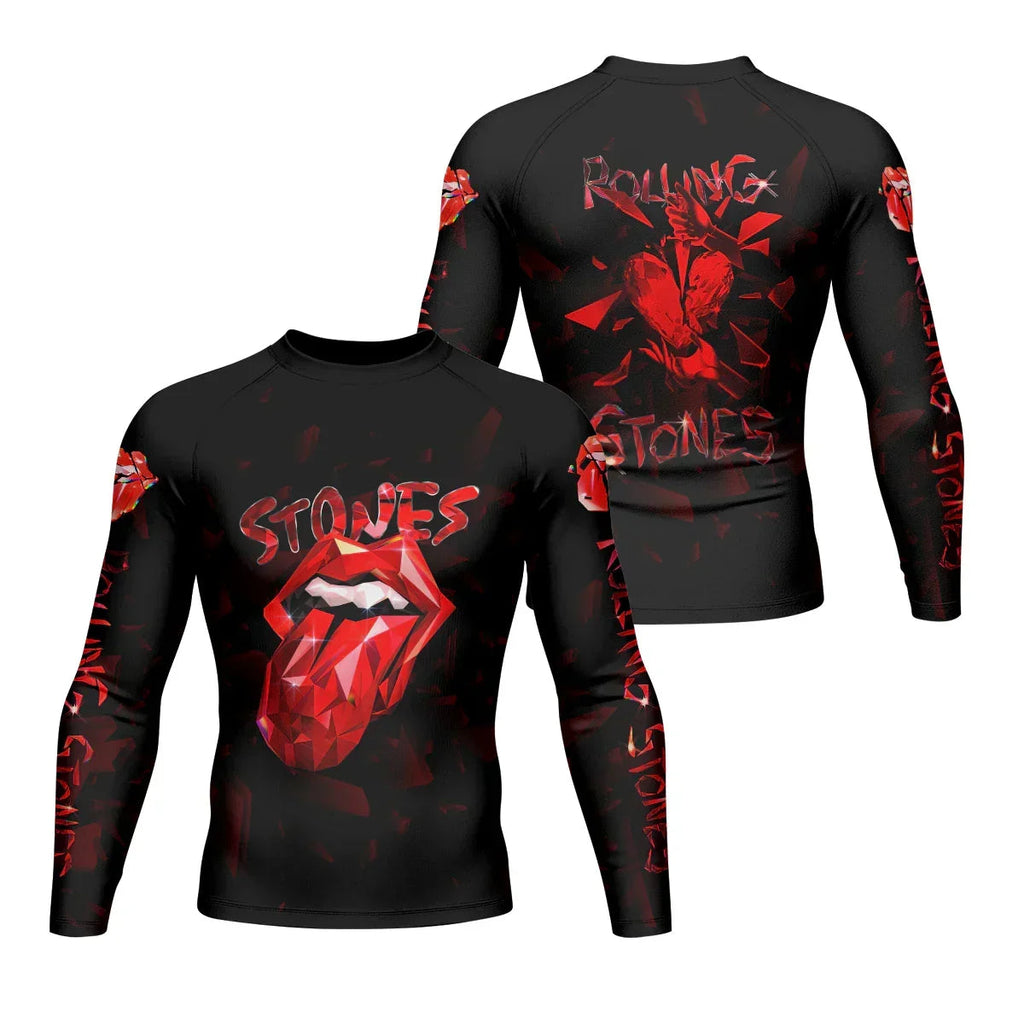 The Rolling Stones Tongue Logo Rash Guard