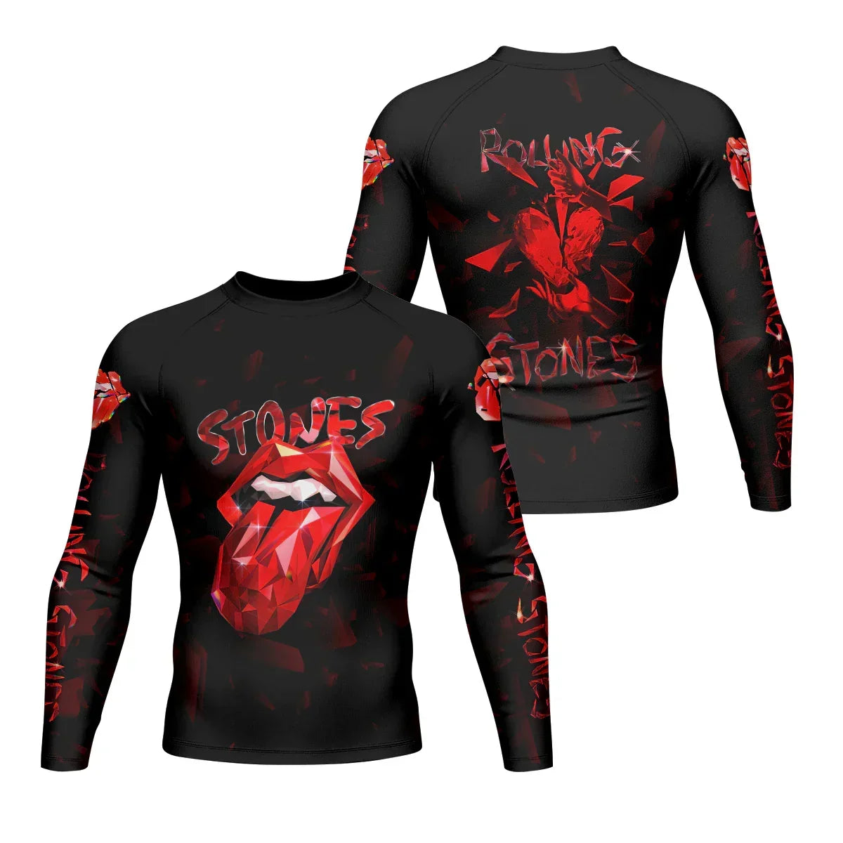 The Rolling Stones Tongue Logo Rash Guard