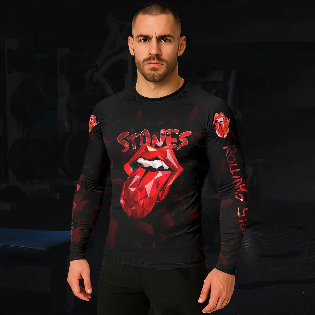 The Rolling Stones Tongue Logo Rash Guard