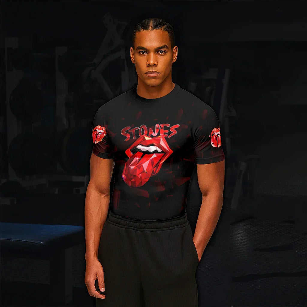 The Rolling Stones Tongue Logo Rash Guard