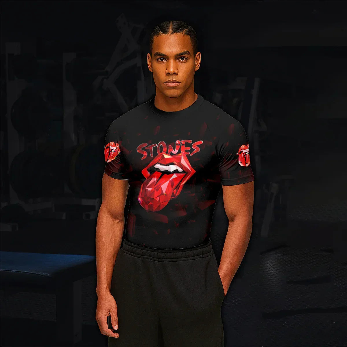 The Rolling Stones Tongue Logo Rash Guard