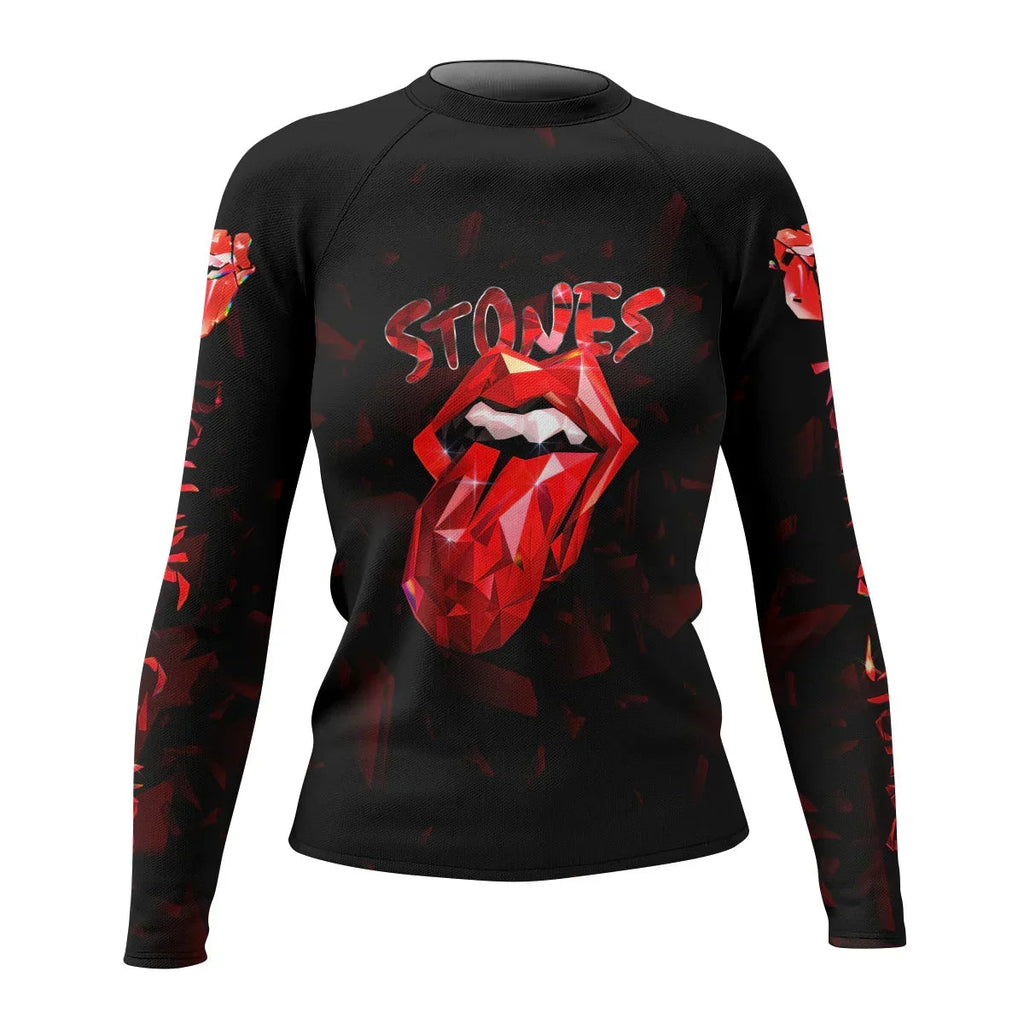 The Rolling Stones Tongue Logo Rash Guard
