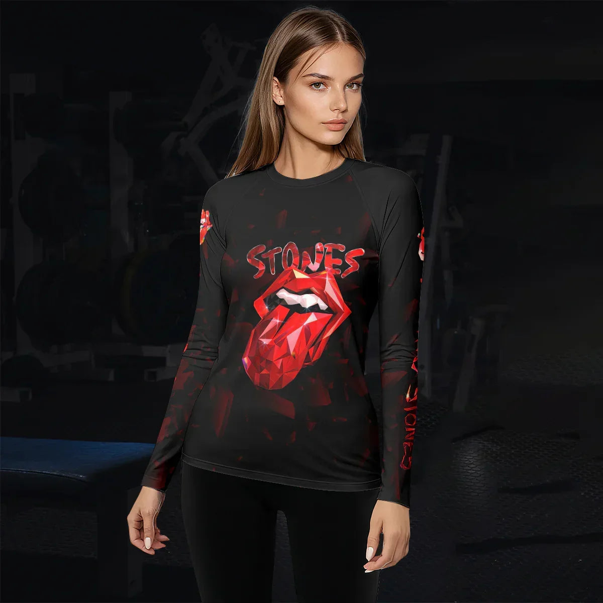 The Rolling Stones Tongue Logo Rash Guard