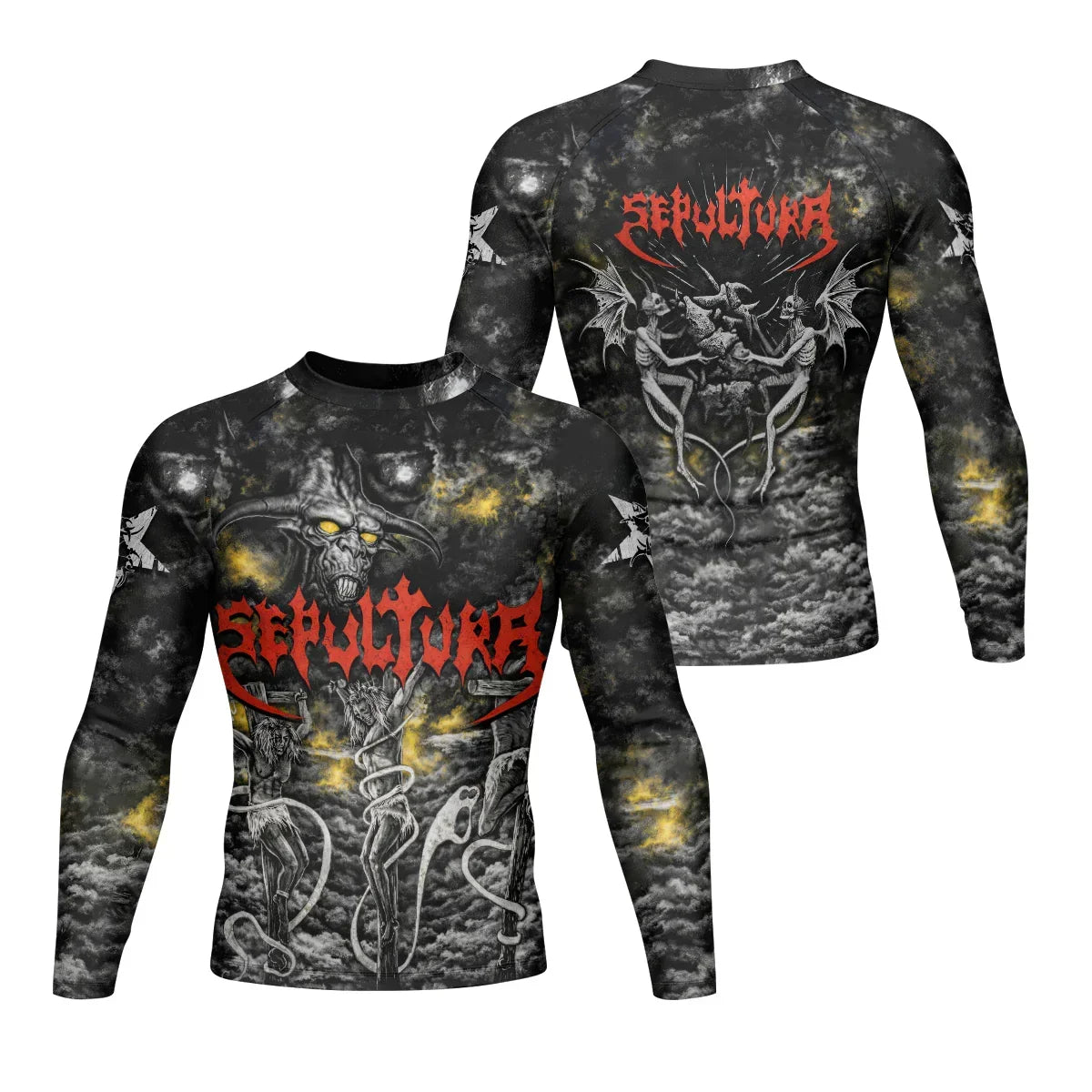 Sepultura Demonic Sacrifice Rash Guard