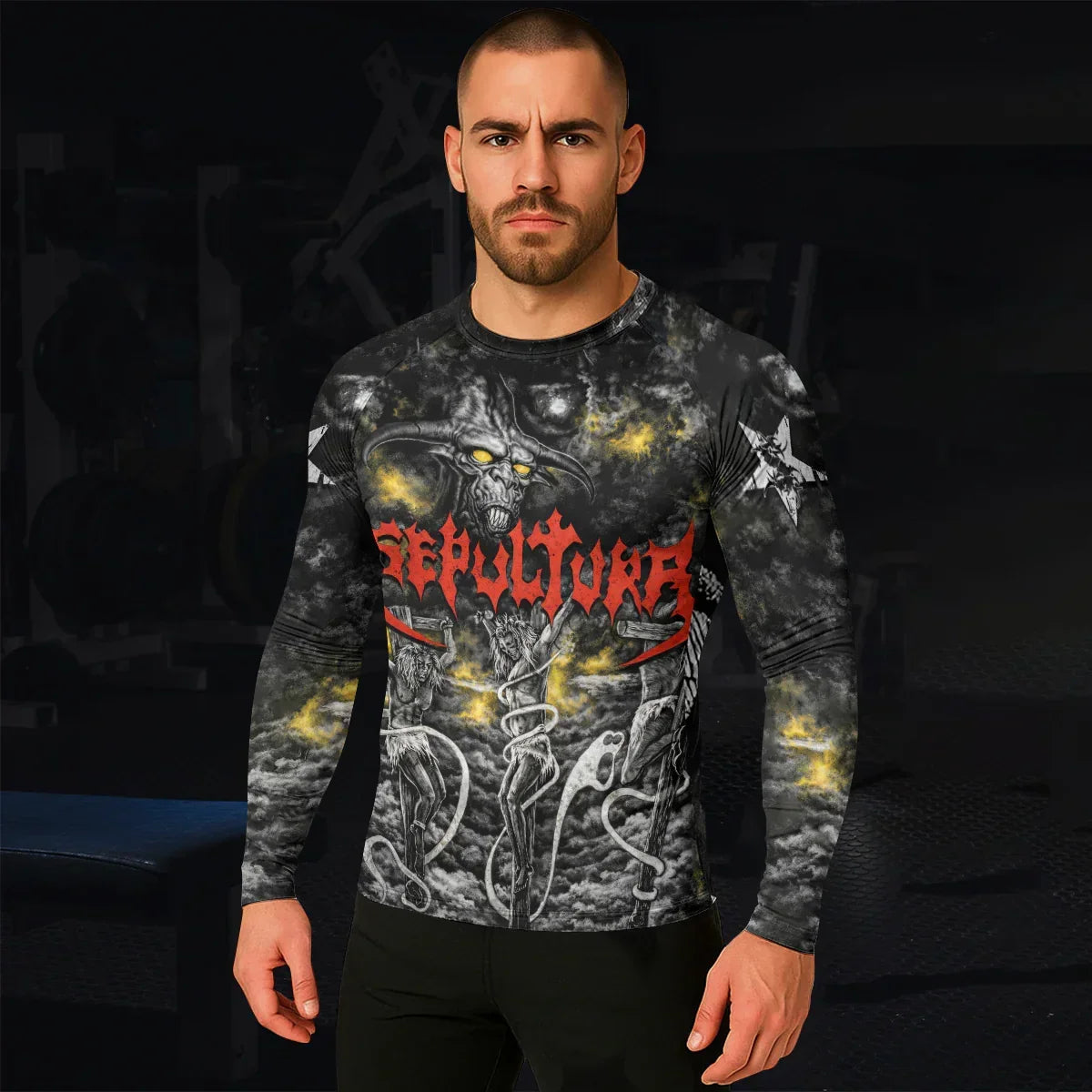 Sepultura Demonic Sacrifice Rash Guard