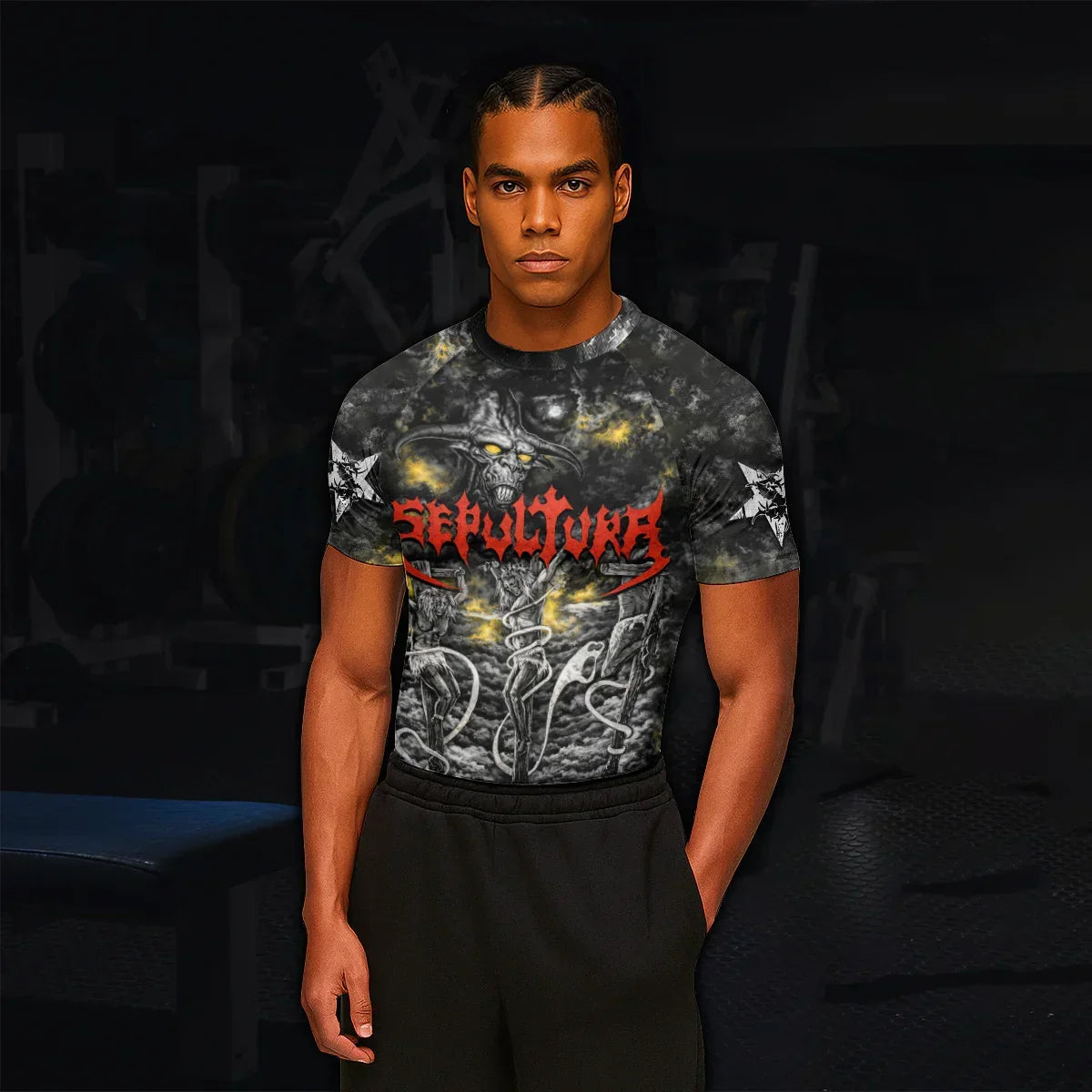Sepultura Demonic Sacrifice Rash Guard