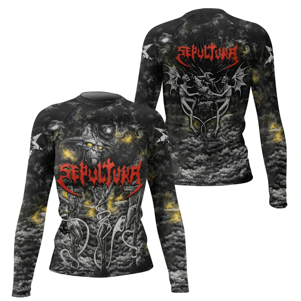 Sepultura Demonic Sacrifice Rash Guard
