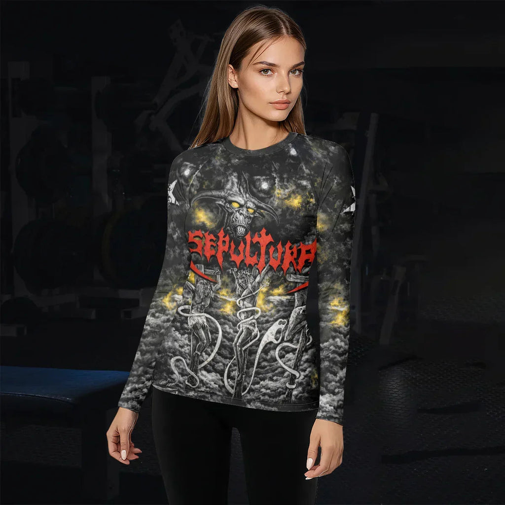 Sepultura Demonic Sacrifice Rash Guard