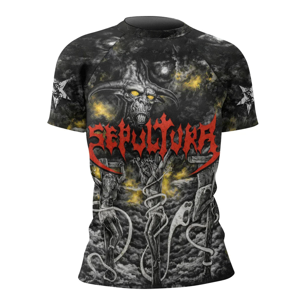 Sepultura Demonic Sacrifice Rash Guard
