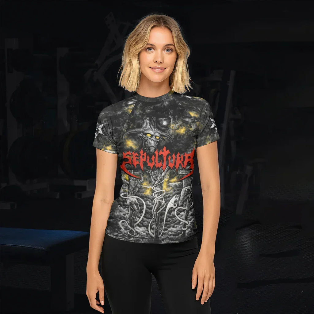 Sepultura Demonic Sacrifice Rash Guard