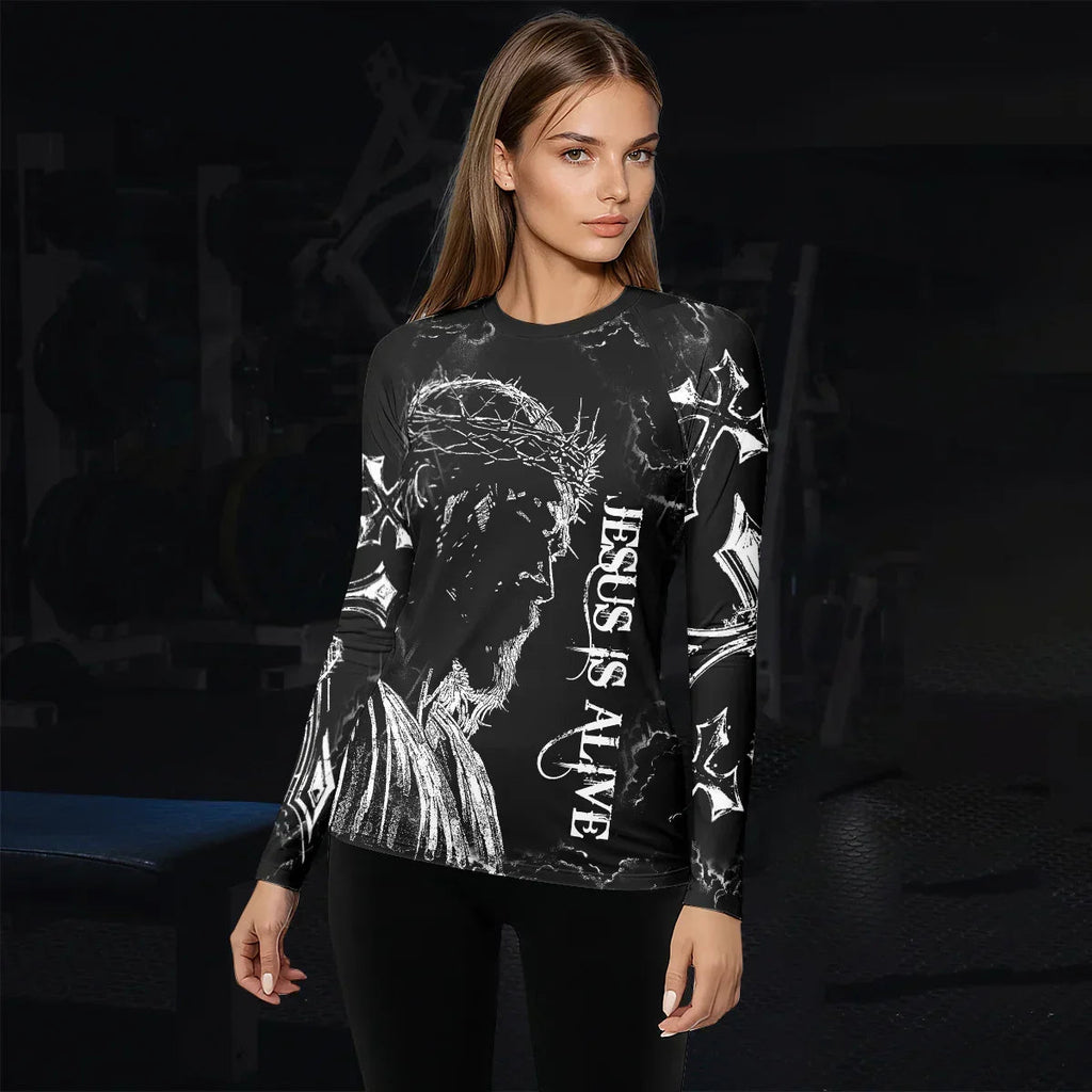 Jesus Is Alive Rash Guard