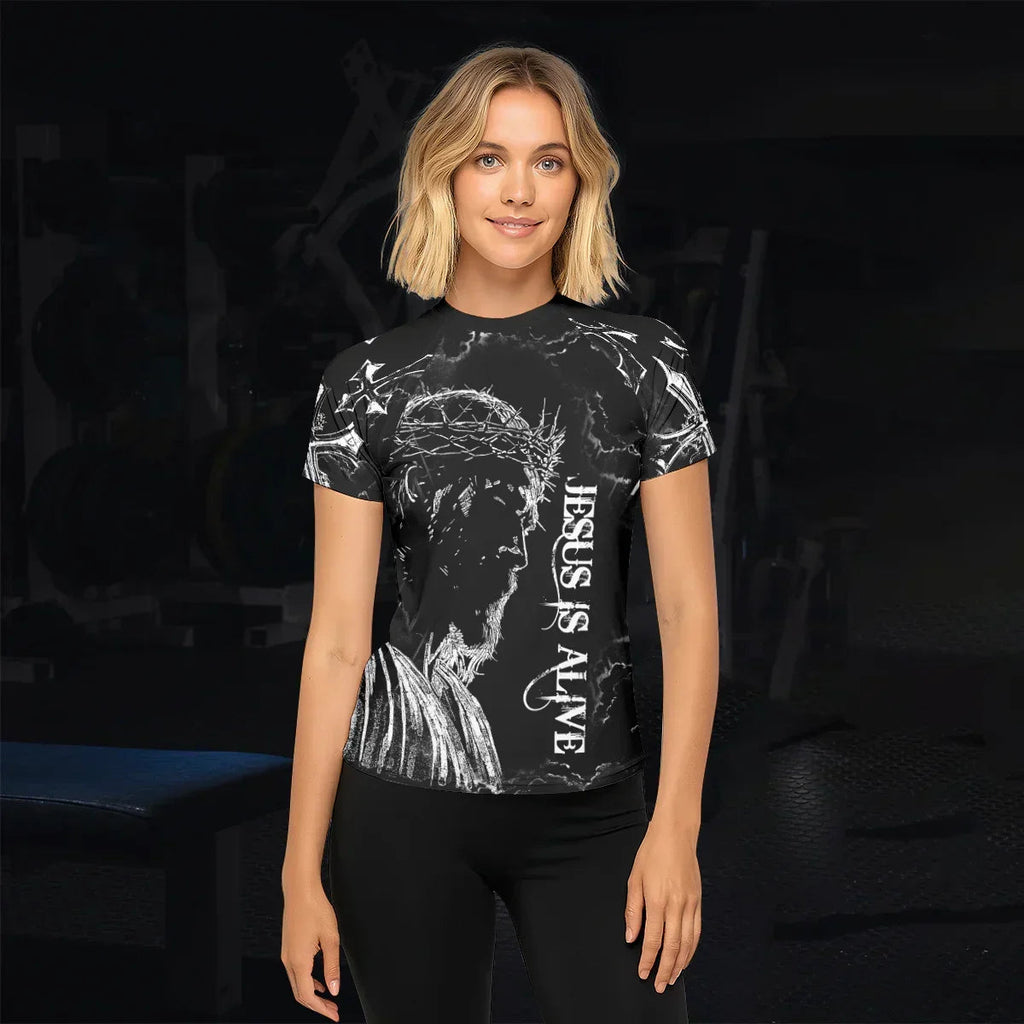 Jesus Is Alive Rash Guard