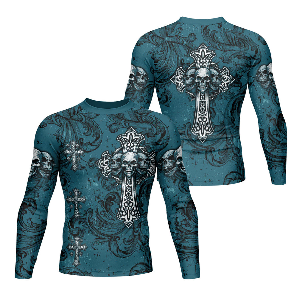 Memento Mori Skull Cross Rash Guard