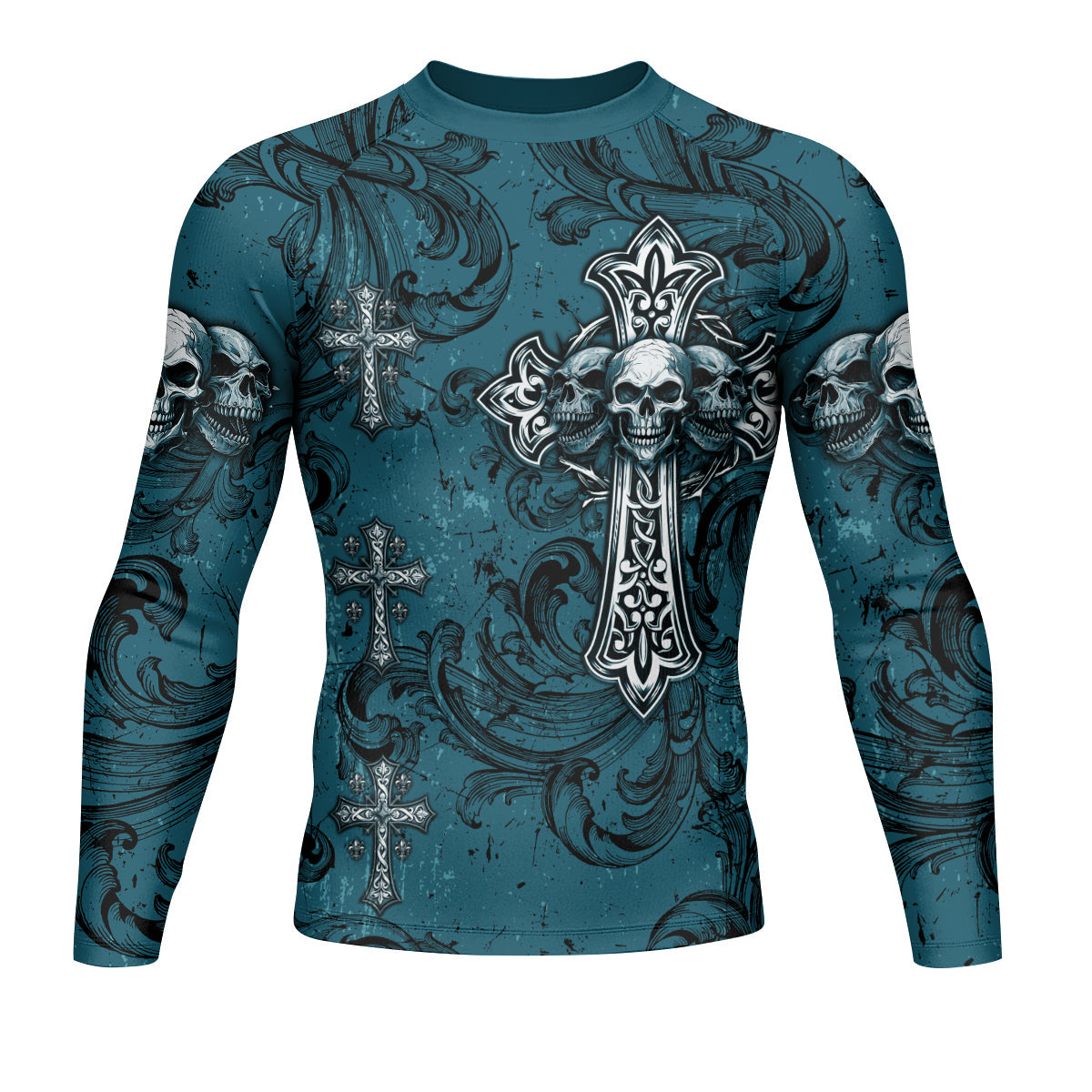 Memento Mori Skull Cross Rash Guard