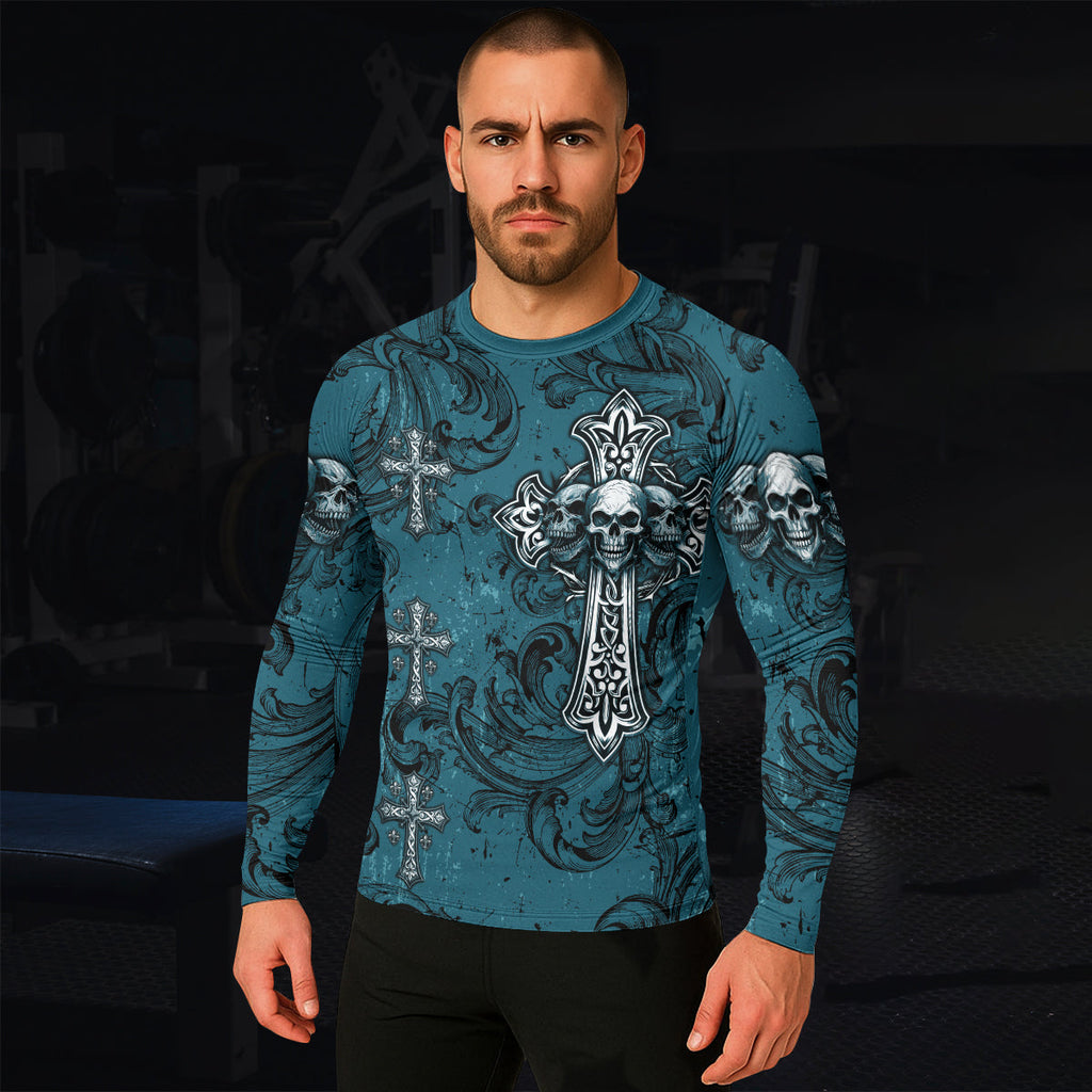 Memento Mori Skull Cross Rash Guard