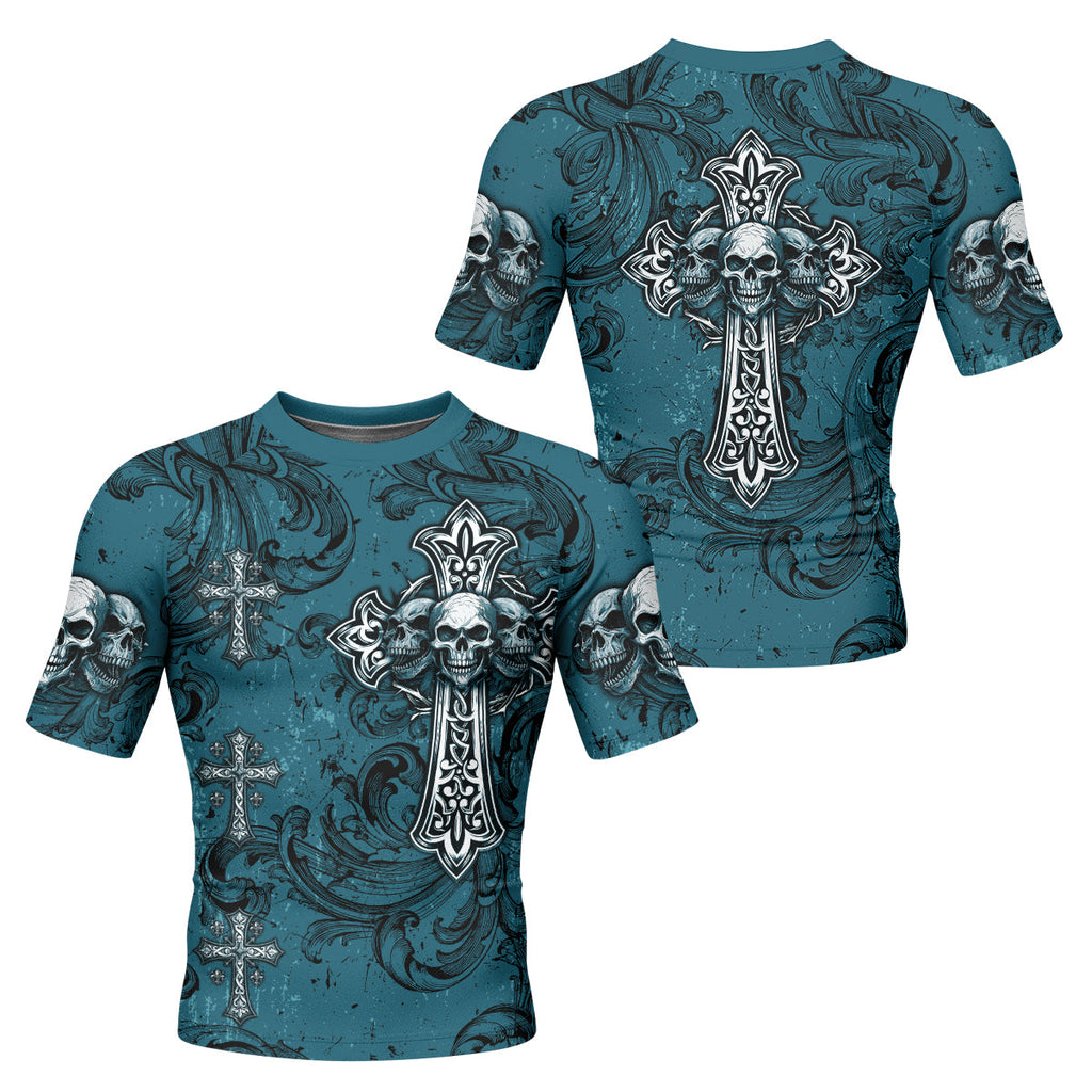 Memento Mori Skull Cross Rash Guard
