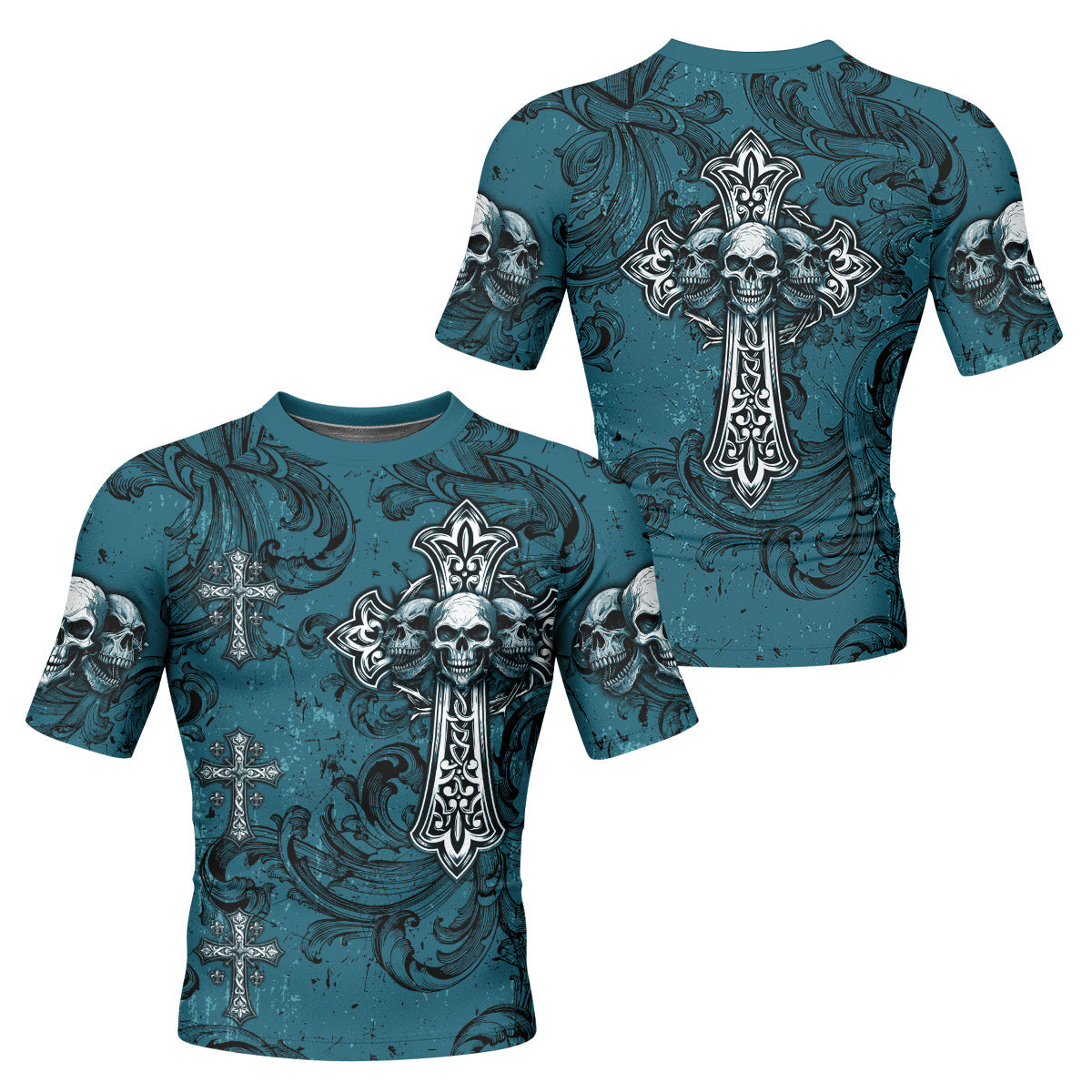 Memento Mori Skull Cross Rash Guard