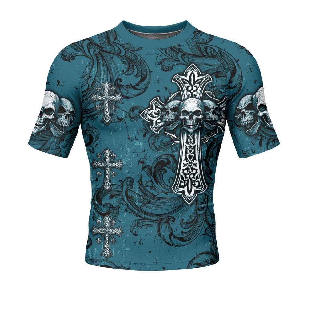 Memento Mori Skull Cross Rash Guard