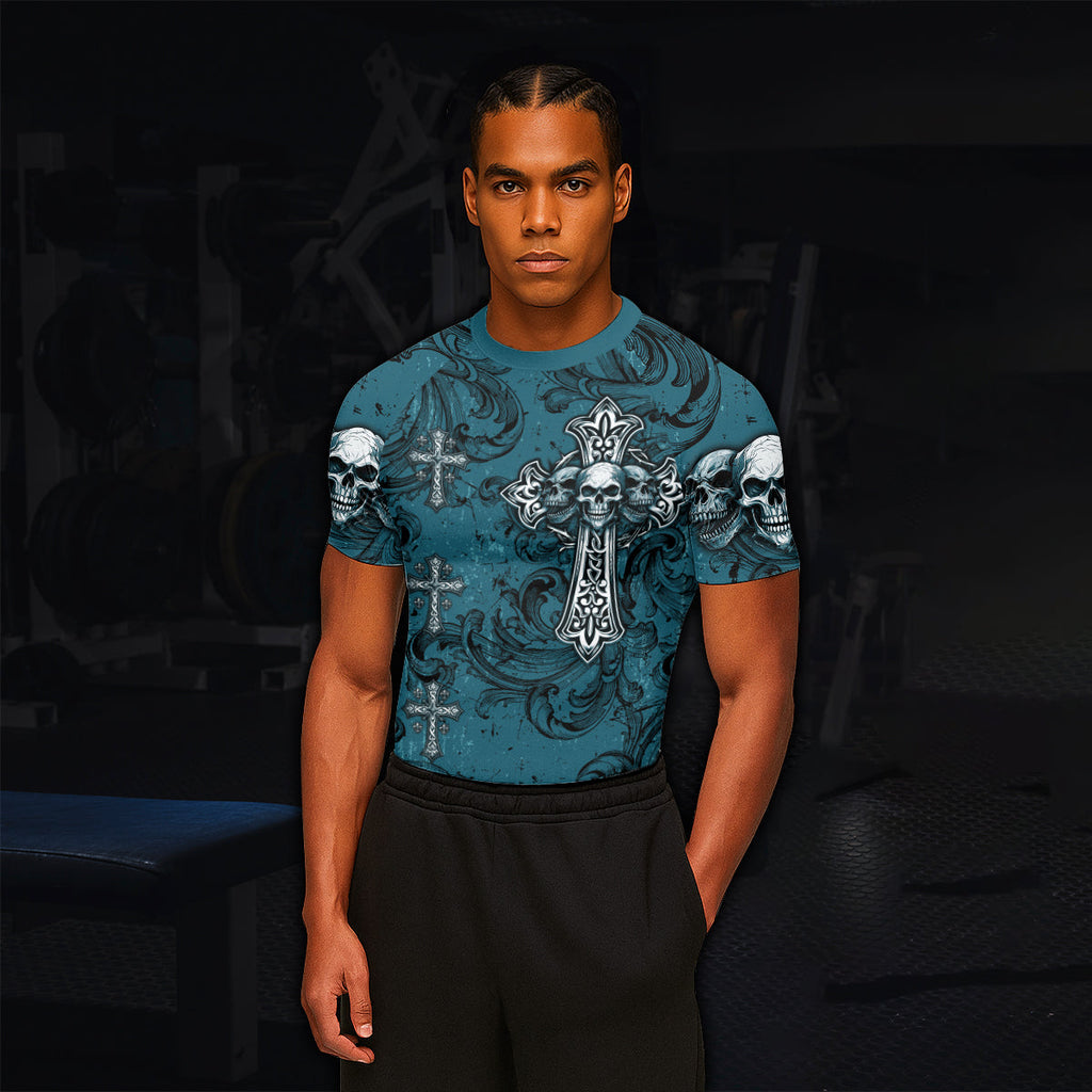 Memento Mori Skull Cross Rash Guard