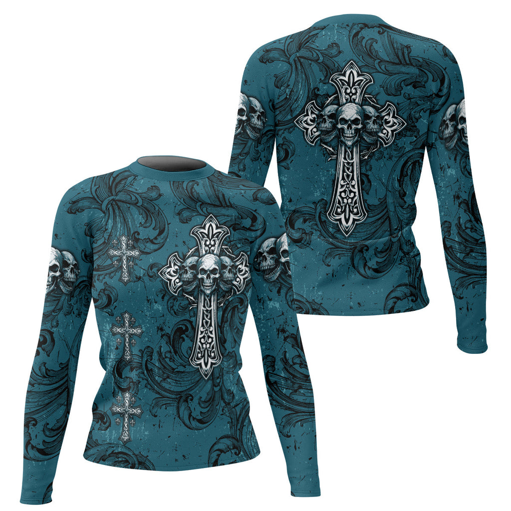 Memento Mori Skull Cross Rash Guard
