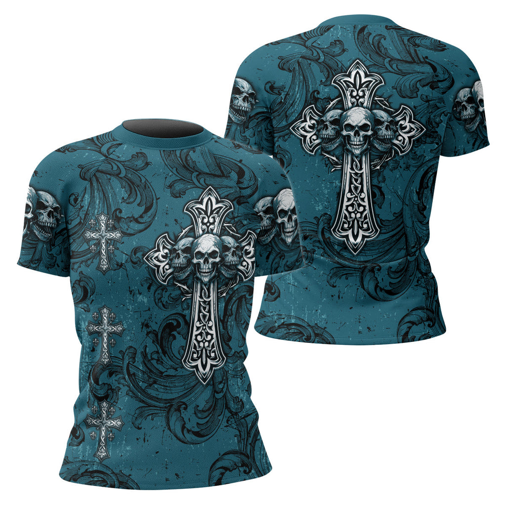 Memento Mori Skull Cross Rash Guard