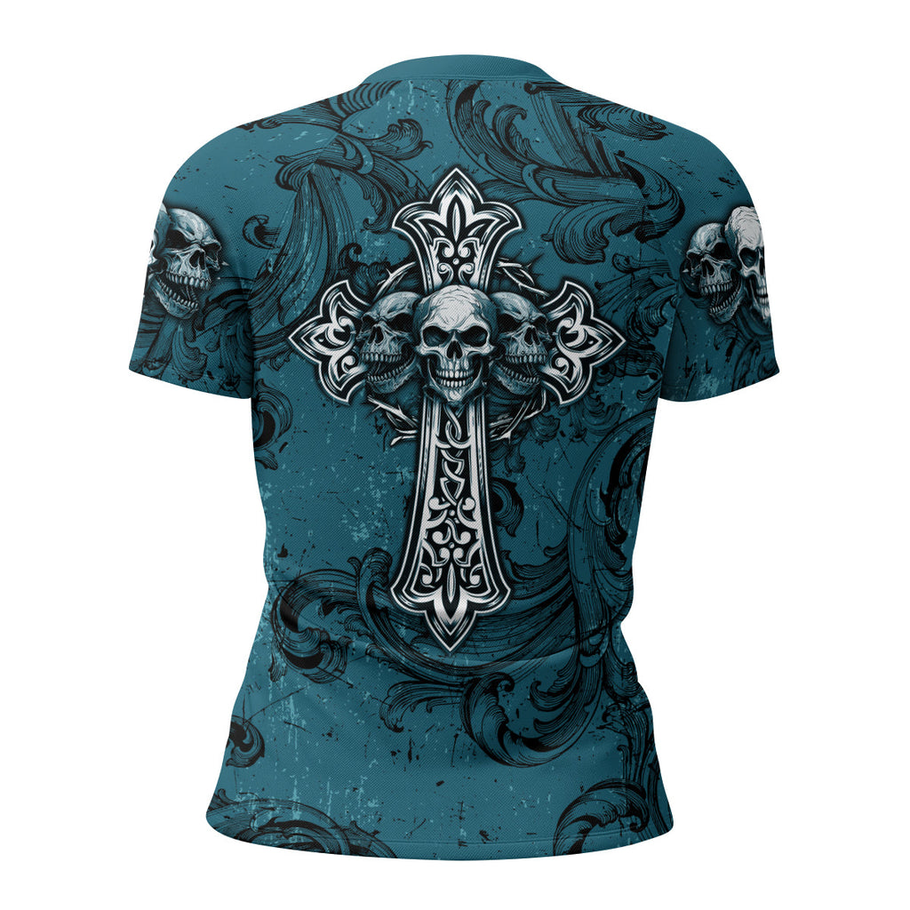 Memento Mori Skull Cross Rash Guard
