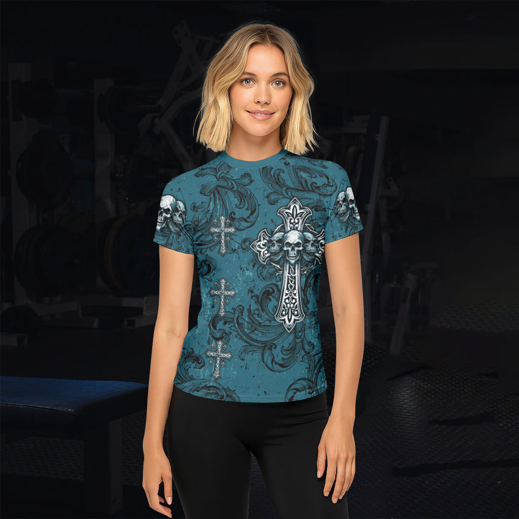 Memento Mori Skull Cross Rash Guard