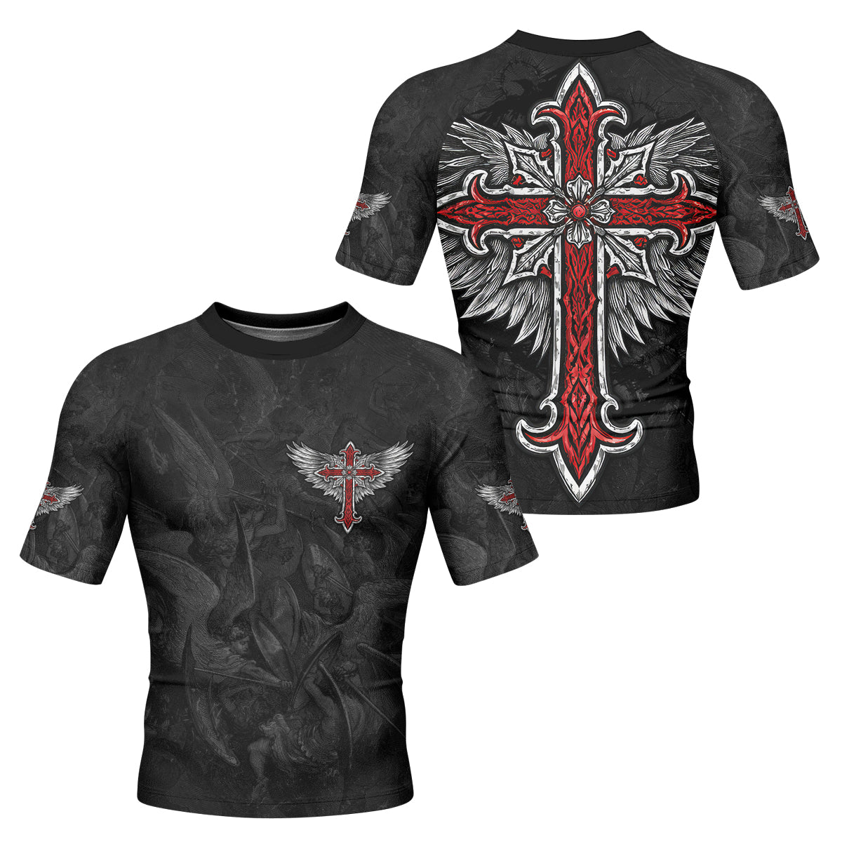 Gothic Spine Wings Rash Guard