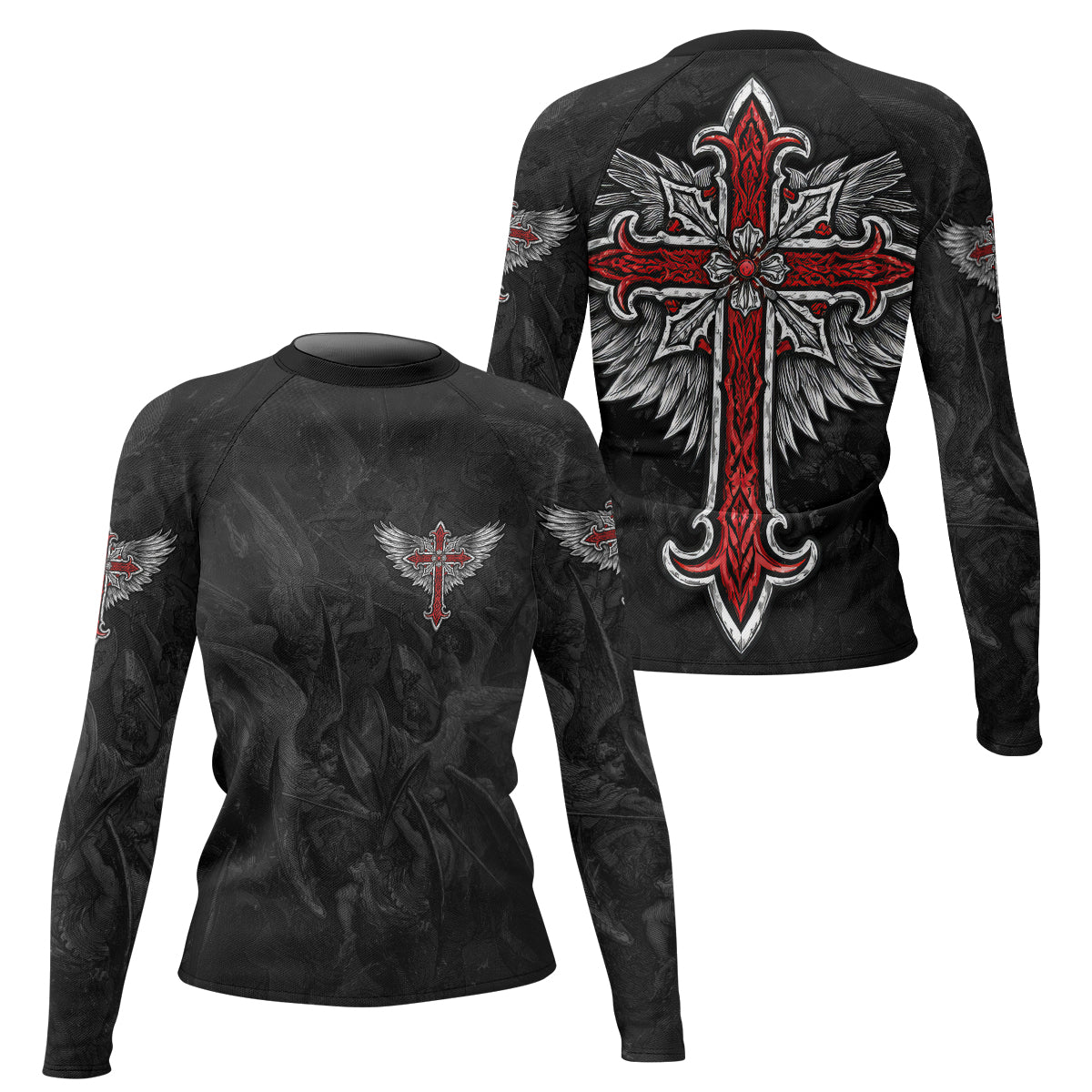 Gothic Spine Wings Rash Guard