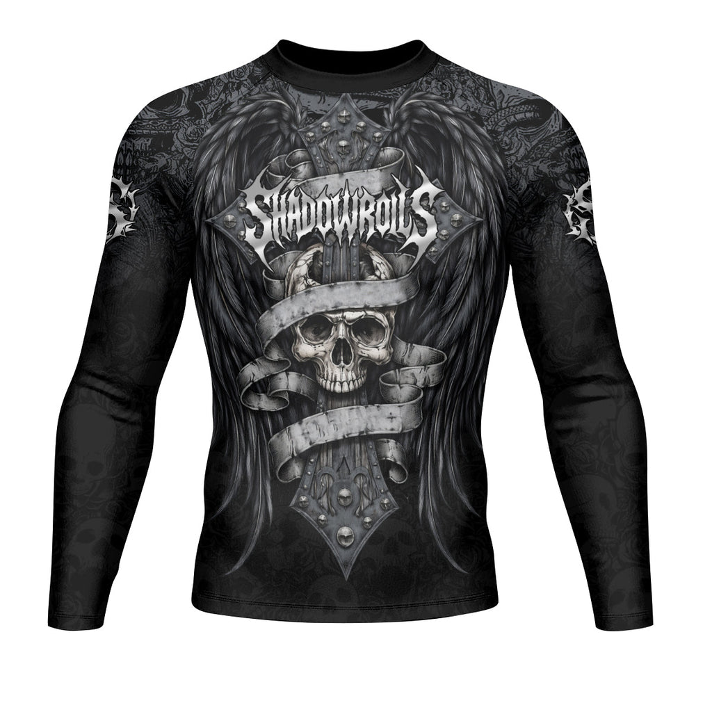 Angelic Skull Gothic Cross Rash Guard