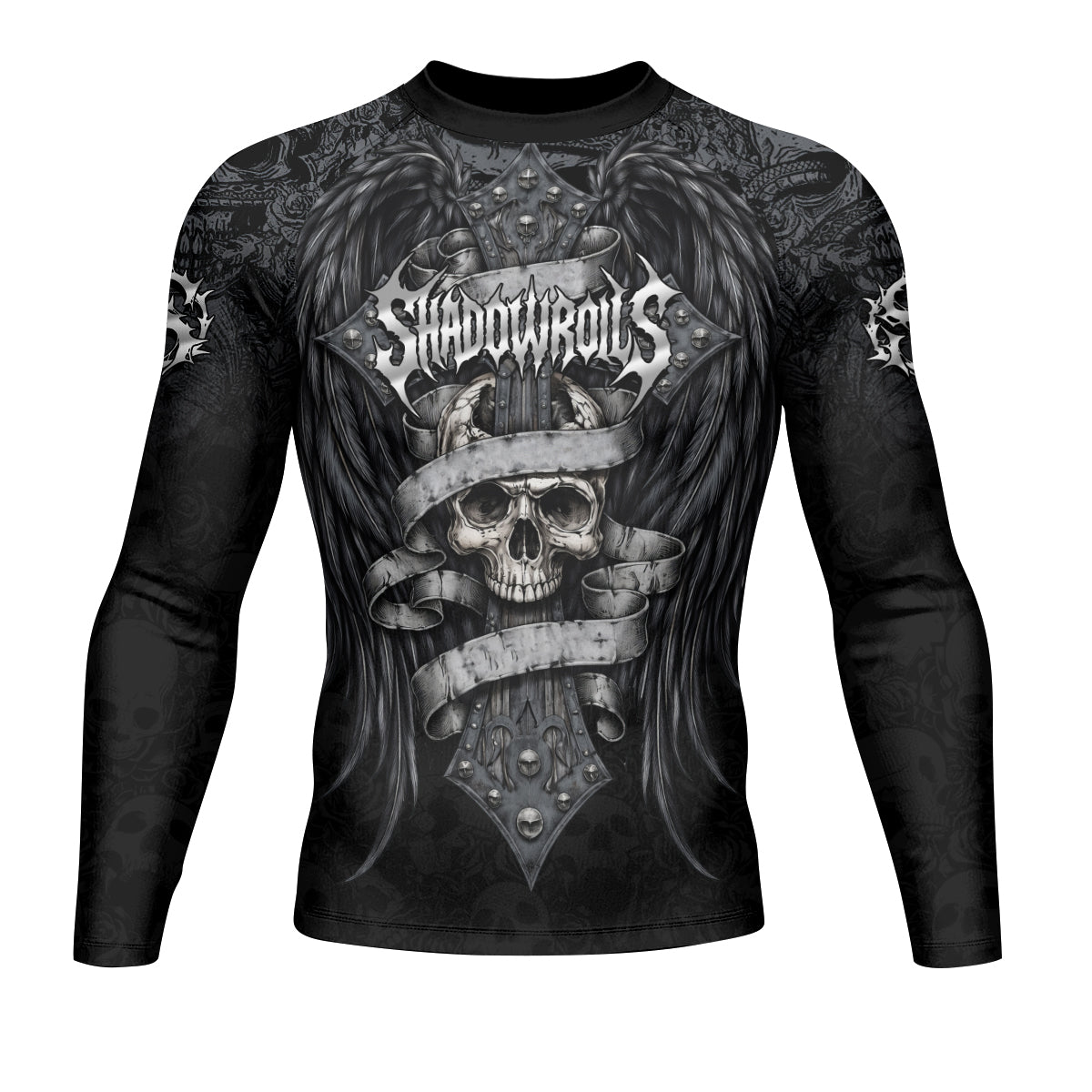 Angelic Skull Gothic Cross Rash Guard