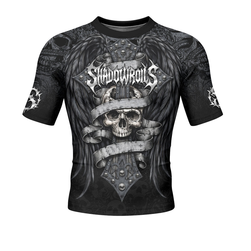 Angelic Skull Gothic Cross Rash Guard