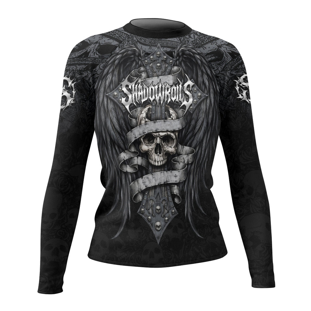 Angelic Skull Gothic Cross Rash Guard