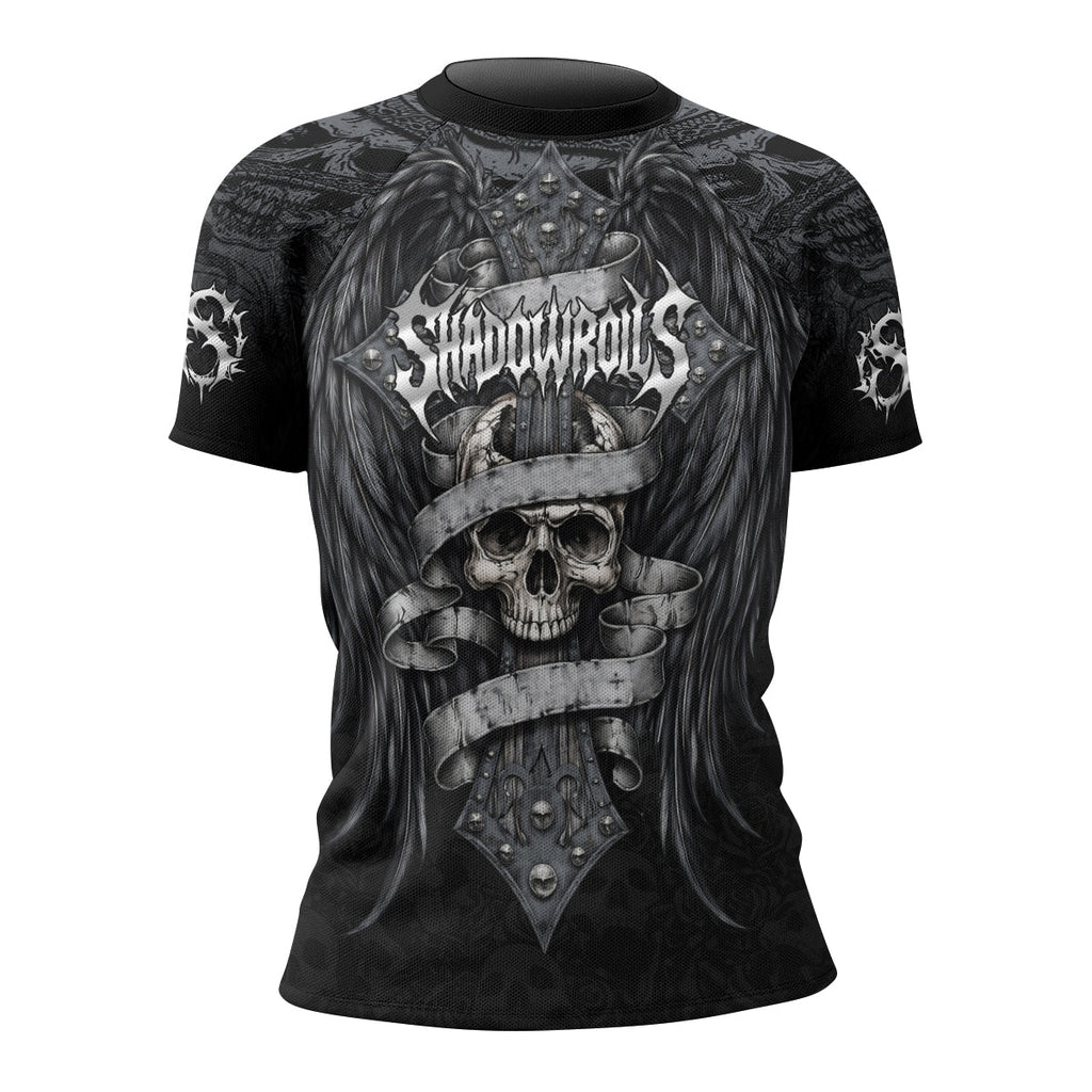 Angelic Skull Gothic Cross Rash Guard