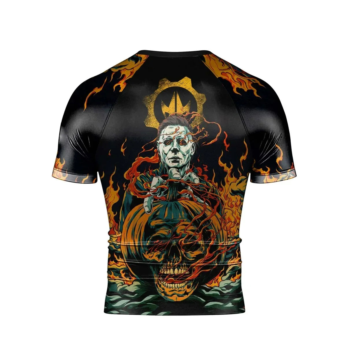 Halloween Michael Myers Men's Short Sleeve Rash Guard
